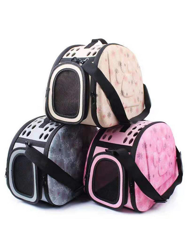 Ceļojumu mājdzīvnieku soma Kaķu ziedu nēsātāji Somas Elpojošs Rozā Salokāms Mazs Suņi Āra Plecu soma Saliekama Kaķu pārnēsāšana