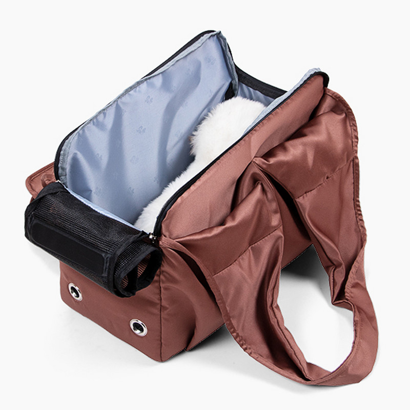 Pārnēsājams, mīksts sānu kaķu pārnēsātājs elpojošs sieta augšējais logs, mazs suņu mājdzīvnieku pārnēsāšanas soma Ceļojumu transporteris plecu somas