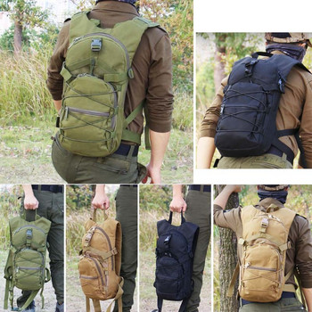 Oxford 15L Molle Tactical Backpack 800D Military Hiking Bicycle Backpacks Outdoor Sports Cycling Climbing Trekking Τσάντα 3P