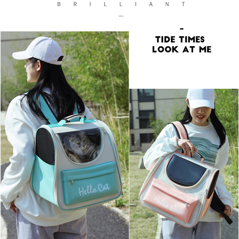Torba za nošenje mačaka za kućne ljubimce Prozračna prijenosna ruksak za mačke Putna prozirna torba za vanjska putovanja za mačke Male pse koji nose potrepštine za kućne ljubimce