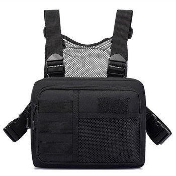 Tactics Vest Bag Streetwear Punck Chest Bag Модна преносима многофункционална оксфордска чанта с много джобове Водоустойчива за бягане Пътуване