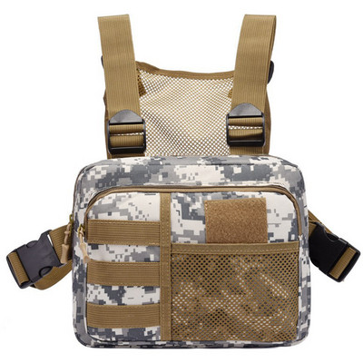 Vestă tactică Geantă Streetwear Punck Geantă de piept Moda portabilă Oxford Multifuncțională Multi-buzunare Impermeabil pentru alergare Călătorii