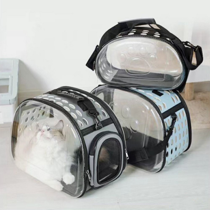 EVA Cat Outdoor ceļojumu rokassomiņa Elpojoša, caurspīdīga pārnēsājama kaķu soma, noņemama liela ietilpības mājdzīvnieku plecu soma ārā