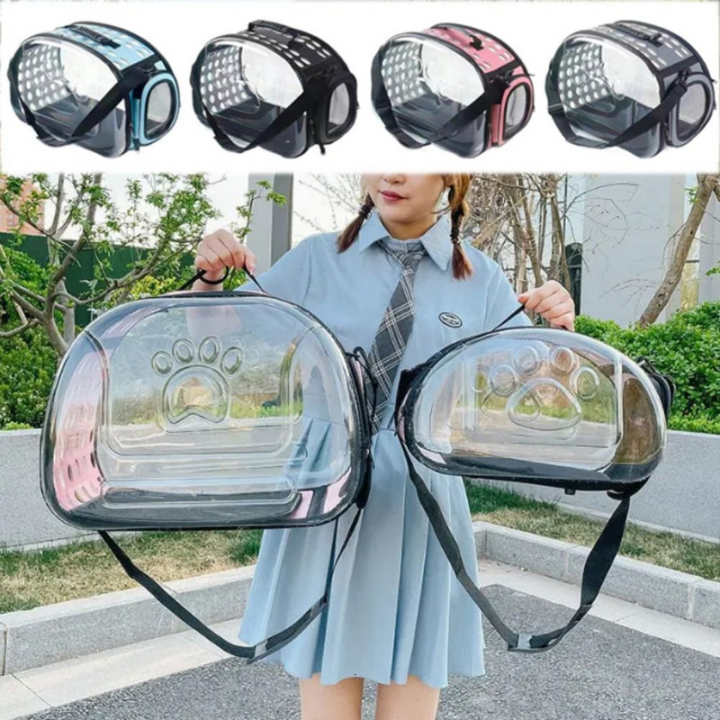 EVA Cat Outdoor ceļojumu rokassomiņa Elpojoša, caurspīdīga pārnēsājama kaķu soma, noņemama liela ietilpības mājdzīvnieku plecu soma ārā