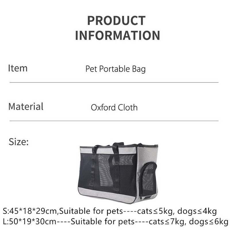 Hanpanda zimska topla prijenosna torba za kućne ljubimce od zadebljane Oxford tkanine velikog kapaciteta na jedno rame Outing prijenosna 360° prozračna torba za mačke