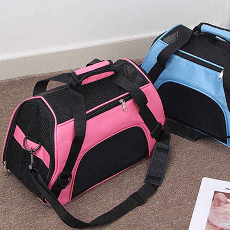 Pārnēsājams salokāms suņu kaķu pārvadātājs elpojošs sieta ceļojumu būris Crossbody somas turētājs kaķu suņu aksesuāriem
