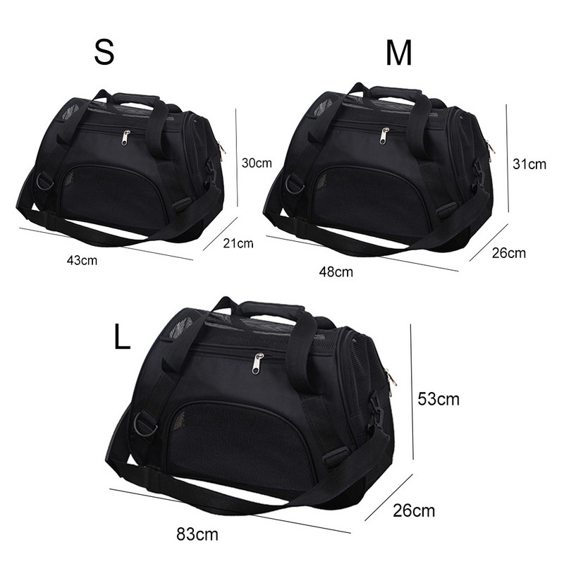 Pārnēsājams salokāms suņu kaķu pārvadātājs elpojošs sieta ceļojumu būris Crossbody somas turētājs kaķu suņu aksesuāriem