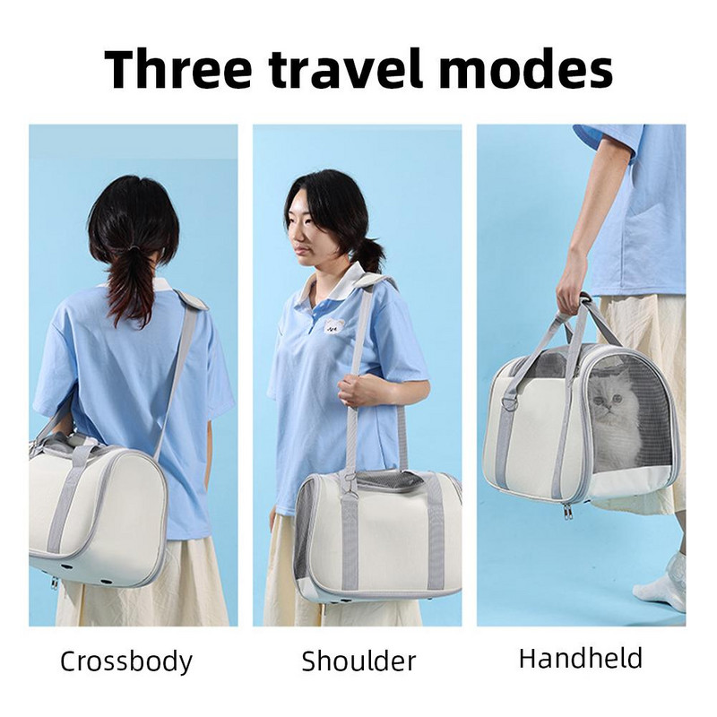 Prijenosne torbe za nošenje, prozračne sklopive nosiljke za kućne ljubimce od Oxford tkanine velikog kapaciteta za putovanja na otvorenom (42 x 24 x 30 cm)