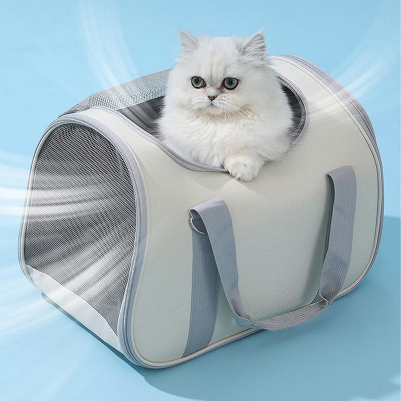 Prijenosne torbe za nošenje, prozračne sklopive nosiljke za kućne ljubimce od Oxford tkanine velikog kapaciteta za putovanja na otvorenom (42 x 24 x 30 cm)