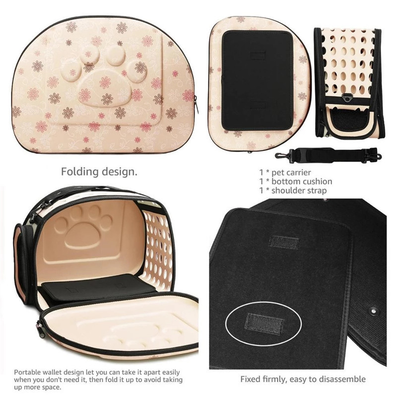 Cūku kāmja salokāma suņu pārnēsāšanas soma Ceļojumu mājdzīvnieku elpojoša rokassomiņa Pārnēsājama saliekamā mājdzīvnieku būra pārnēsāšanas soma kaķu sunim