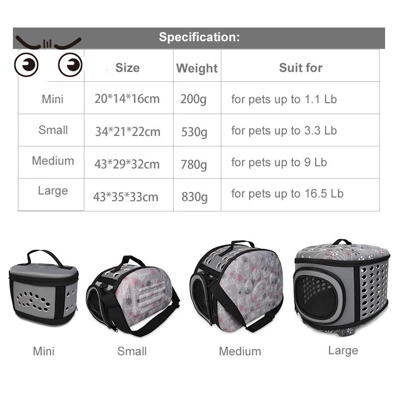 Cūku kāmja salokāma suņu pārnēsāšanas soma Ceļojumu mājdzīvnieku elpojoša rokassomiņa Pārnēsājama saliekamā mājdzīvnieku būra pārnēsāšanas soma kaķu sunim