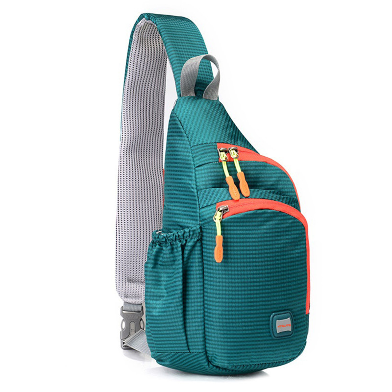 Geantă pentru sport în aer liber din nailon, impermeabilă, bărbați, femei, alpinism, drumeții, ciclism, suport pentru sticle, geantă pentru piept pe umăr