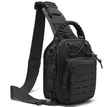 Ανδρική τσάντα στήθους εξωτερικού χώρου Military Tactical Shoulder Bag Sling Backpack 900D Oxford Mountaineering Camping Ψάρεμα Πεζοπορία Molle Mi