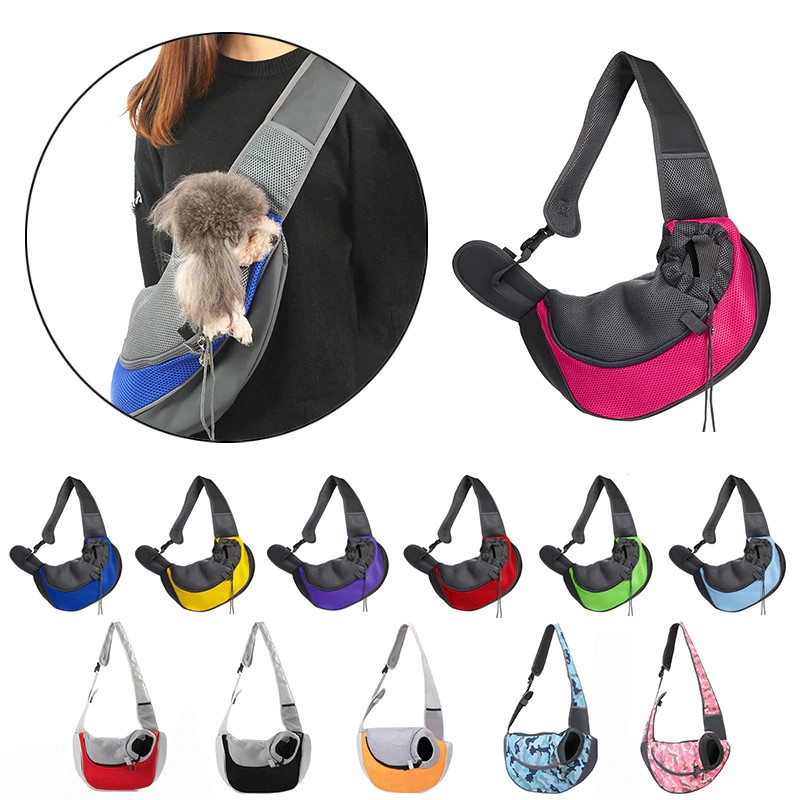 Āra ceļojumu suns plecu soma Tīkla Oxford Single Comfort Sling rokassomiņa Tote Soom Pet Puppy Carrier S/L