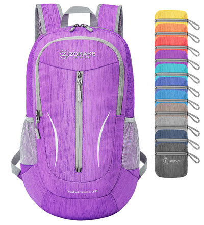 Rucsac pliabil ultraușor de 25 litri Rucsac de călătorie ambalabil, impermeabil, în aer liber pentru bărbați, femei, ciclism, camping, drumeții, geantă sport