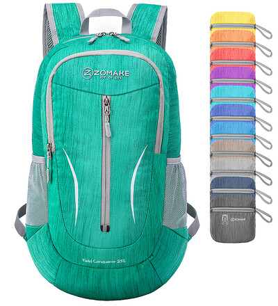 Rucsac pliabil ultraușor de 25 litri Rucsac de călătorie ambalabil, impermeabil, în aer liber pentru bărbați, femei, ciclism, camping, drumeții, geantă sport