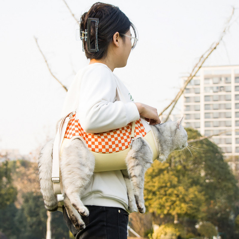 Geantă de transport pentru pisici Geantă de transport pentru animale de companie Geantă de umăr pentru animale de companie, cu orificiu pentru picioare Robustă, ușoară, purtabilă, de culoare solidă, geantă de cumpărături pentru animale de companie