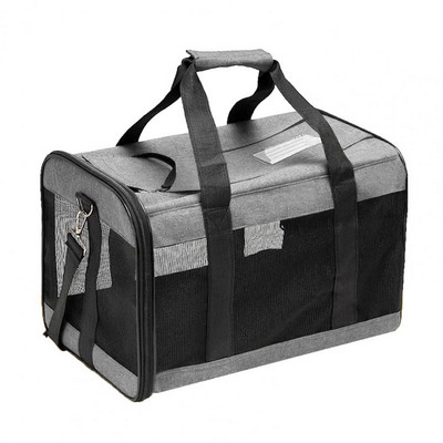 Pretpazaudēšanas soma salokāma mājdzīvnieku soma Augstas kvalitātes pārnēsājama kaķu soma, elpojoša sietiņa, gluda kabata pret pazaudēšanu kucēnam