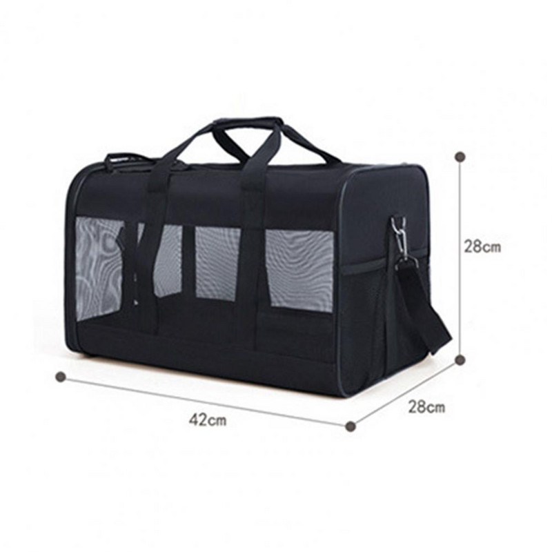 Pretpazaudēšanas soma salokāma mājdzīvnieku soma Augstas kvalitātes pārnēsājama kaķu soma, elpojoša sietiņa, gluda kabata pret pazaudēšanu kucēnam