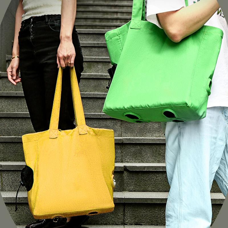 Mājdzīvnieku kaķu pārnēsāšanas audekla soma Ūdensnecaurlaidīga, vēja necaurlaidīga, elpojoša kaķa plecu pārnēsāšana.