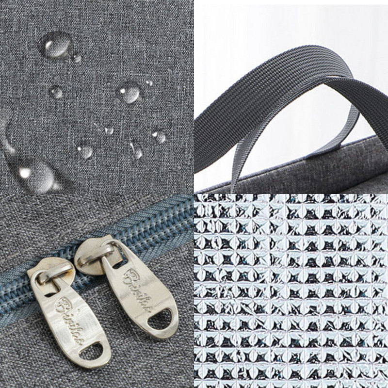 Daudzfunkcionālas lielas ietilpības dzesētāja soma Ūdensizturīgs Oksfordas pārnēsājamas termiskās pusdienu somas ar rāvējslēdzēju sievietēm pusdienu kastes piknika pārtikas soma