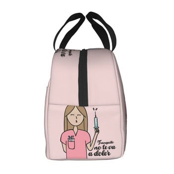 Enfermera En Apuros Doctor Nurse Lunch Bag Women Portable Cooler Θερμομονωμένο κουτί μεσημεριανού γεύματος Αποθήκευση τροφίμων Bento Box