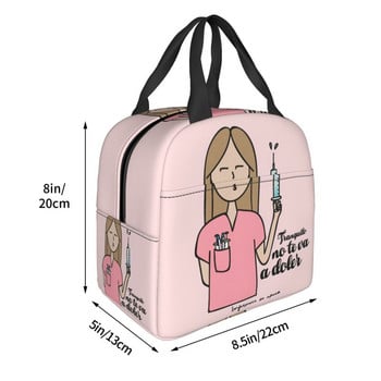 Enfermera En Apuros Doctor Nurse Lunch Bag Women Portable Cooler Θερμομονωμένο κουτί μεσημεριανού γεύματος Αποθήκευση τροφίμων Bento Box