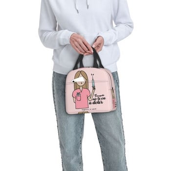 Enfermera En Apuros Doctor Nurse Lunch Bag Women Portable Cooler Θερμομονωμένο κουτί μεσημεριανού γεύματος Αποθήκευση τροφίμων Bento Box