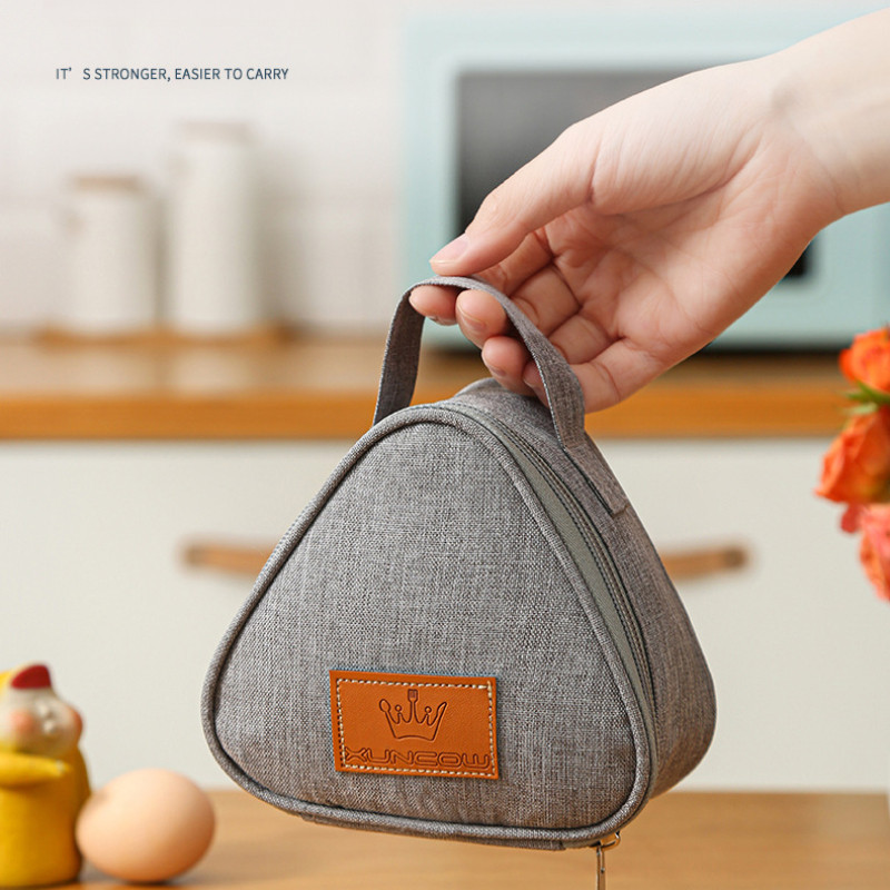 Mini háromszög alakú szigetelőtáska alumínium fólia hőhűtő ebédhordó diák rizsgolyós táska ebéddoboz Bento ebéd hordtáskák