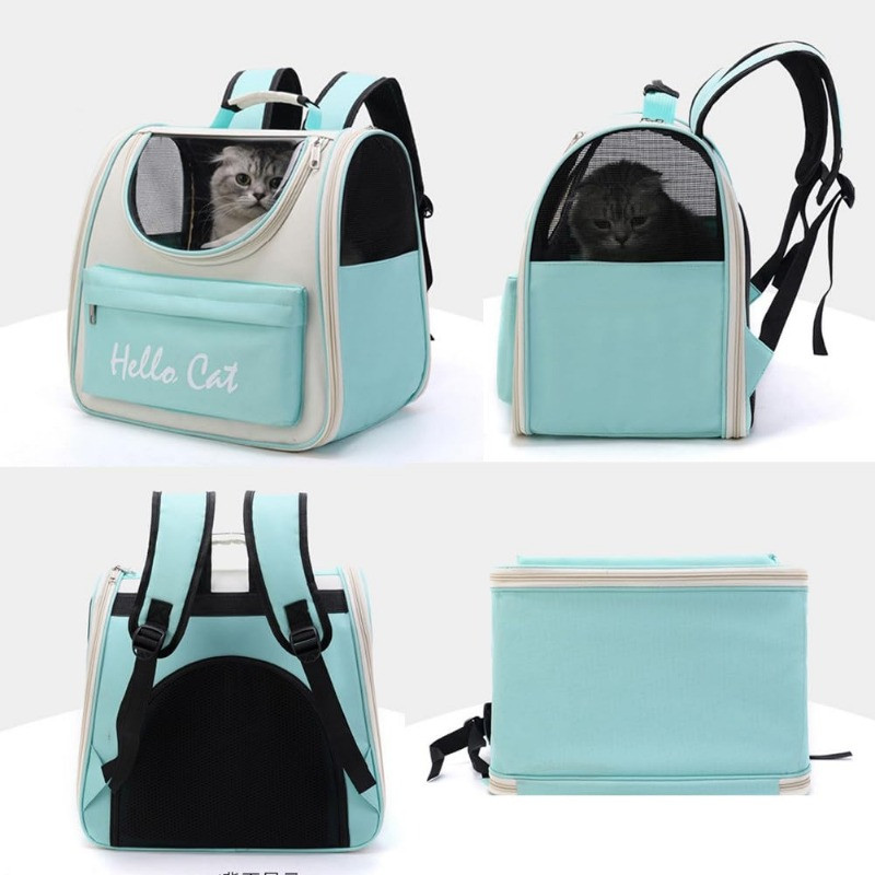 Prijenosna prozračna torba za mačke Torba za kućne ljubimce otporna na Oxford tkaninu Ruksak za kućne ljubimce na otvorenom Sklopiva torba za transport mačaka