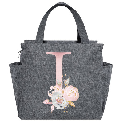 Saci de prânz izolate Cutie de prânz Geantă frigorifică Picnic portabil multifuncțional Capacitate mare Termică Noua serie de flori roz Pachete cu alimente