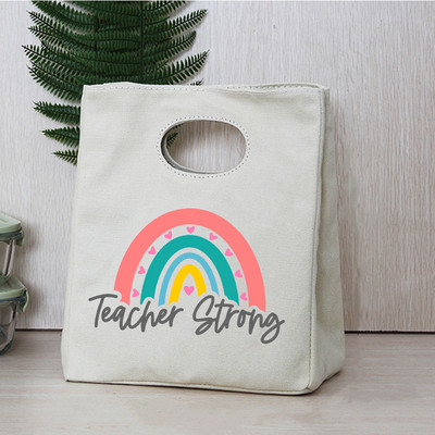 Rainbow Učiteljski ispis Prijenosne kutije za ručak Torbe Termalno izolirane Bento Tote Uredska torbica za hlađenje hrane Pokloni za učitelje