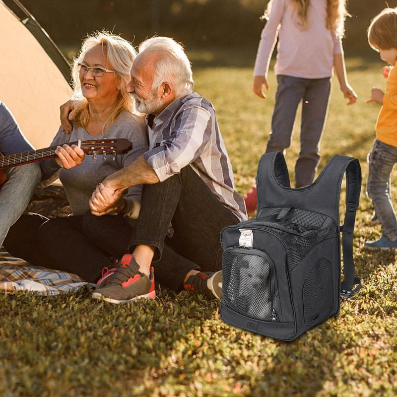 Mājdzīvnieku mugursoma plecu soma āra regulējama elpojoša mugursomas pārvadātājs mājdzīvnieku sunim Pārnēsājams ventilējams tīkls mājdzīvniekiem Kaķiem Suņiem