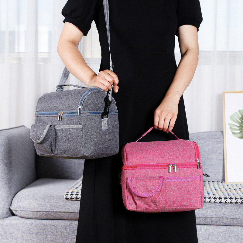 Pusdienu soma Necaurlaidīga ūdensnecaurlaidīga atkārtoti lietojama, izolēta termosoma sievietēm Vīriešu daudzfunkcionāls dzesētājs un siltu pusdienu kaste