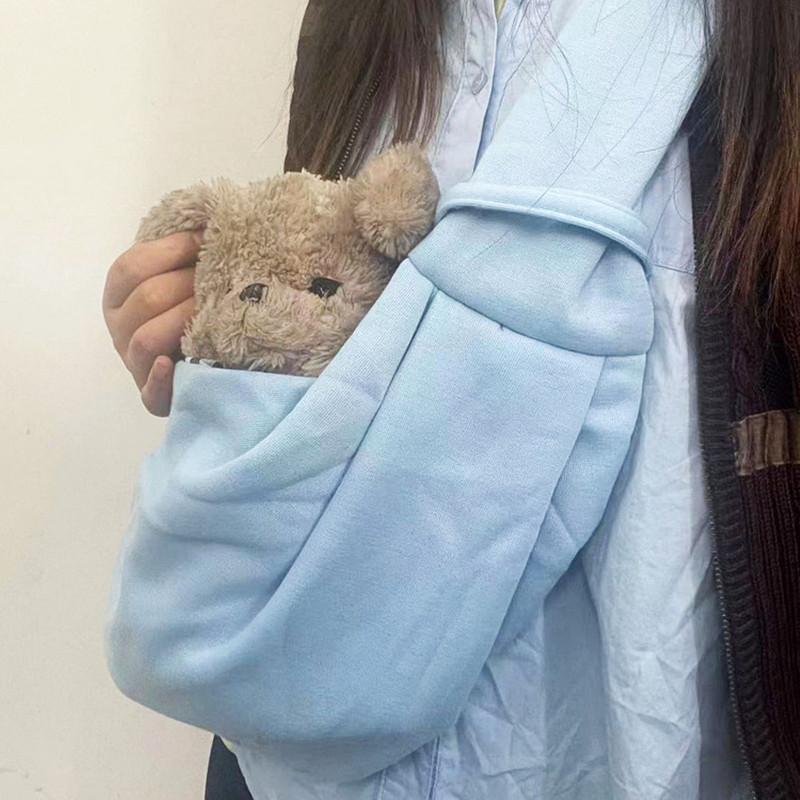 Mājdzīvnieka plecu soma Poliestera brīvroku, mīksta siksna suņu siksnas soma ar drošības āķi āra pastaigu ballītēm