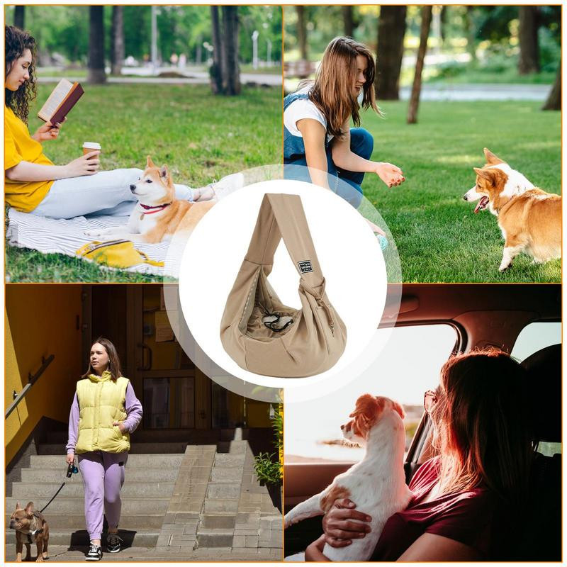 Пътна чанта с прашка за кучета Преносима чанта за носене на рамо Кучешка чанта за разходка на котка Чанта за носене в чанта за туризъм Разходки и езда