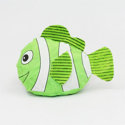 Fashion Animal Fish printing kokkupandav roheline ostukott Tote Kokkupandav kott käekotid Mugavad Suure mahuga hoiukotid