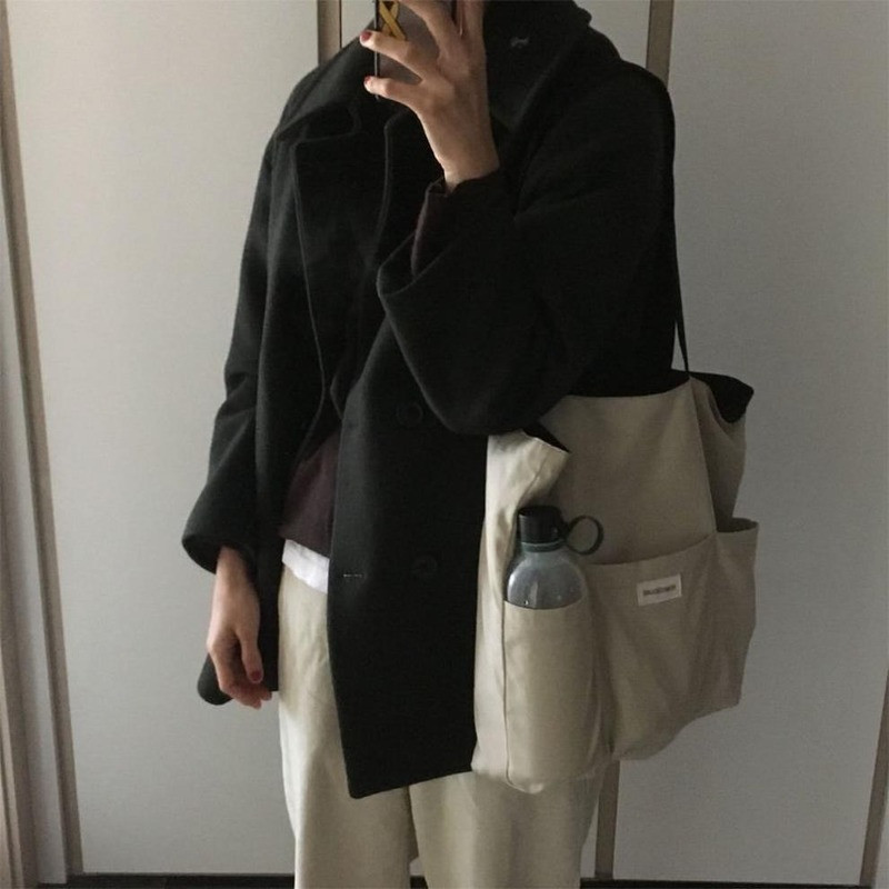 Sieviešu soma estētiska vienkrāsaina studentu ikdienas rokassomiņa plecu soma liela ietilpība Oksfordas atkārtoti lietojama iepirkšanās pludmales soma 2023