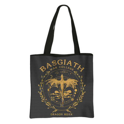 Ceturtā spārna iepirkumu soma Basgiath War College Ikdienas totes Fly or Die Dragon Rider sieviešu rokassomiņa Eko atkārtoti lietojama pircēju soma dāvana