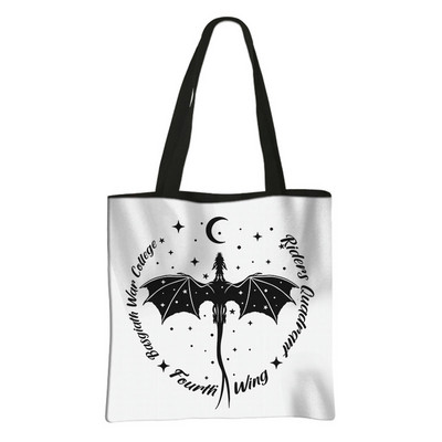 Ceturtā spārna iepirkumu soma Basgiath War College Ikdienas totes Fly or Die Dragon Rider sieviešu rokassomiņa Eko atkārtoti lietojama pircēju soma dāvana