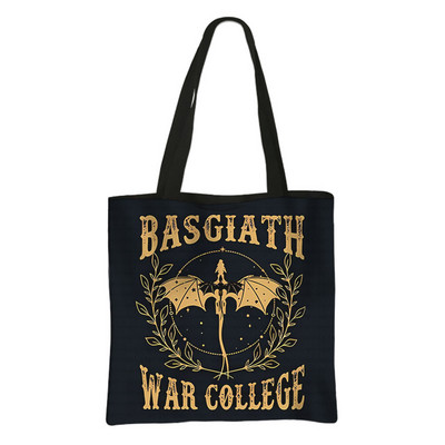 Ceturtā spārna iepirkumu soma Basgiath War College Ikdienas totes Fly or Die Dragon Rider sieviešu rokassomiņa Eko atkārtoti lietojama pircēju soma dāvana