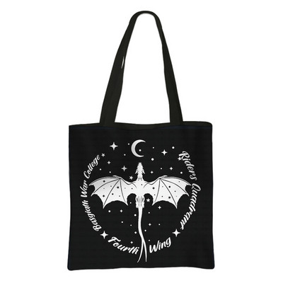 Ceturtā spārna iepirkumu soma Basgiath War College Ikdienas totes Fly or Die Dragon Rider sieviešu rokassomiņa Eko atkārtoti lietojama pircēju soma dāvana