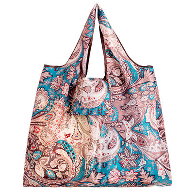 Debela najlonska velika torba ECO višekratna poliesterska prijenosna ženska torbica na rame Sklopiva torbica Torba za pohranu