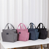 Kutija za ručak, prijenosna, velikog kapaciteta, praktična, praktična, vodootporna, patentni zatvarač za očuvanje topline, Bento torba za piknik za muškarce i žene