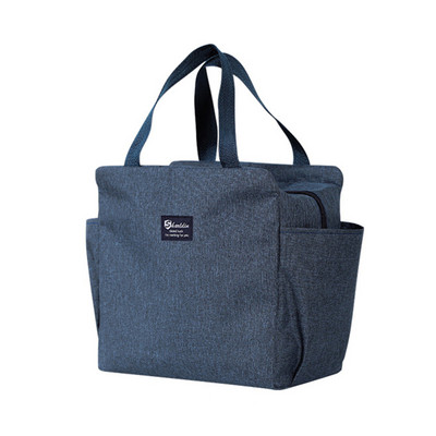 Kutija za ručak, prijenosna, velikog kapaciteta, praktična, praktična, vodootporna, patentni zatvarač za očuvanje topline, Bento torba za piknik za muškarce i žene