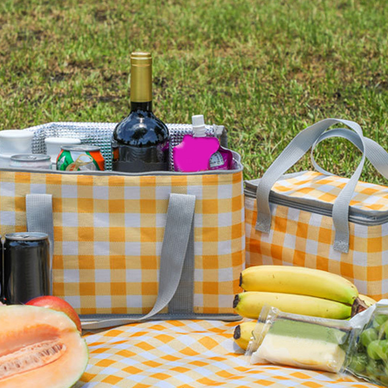 Termiškai izoliuotas maišelis maistui alui lauke sutirštintos aliuminio plėvelės aušintuvų krepšiai stovyklavimo rankinė vandeniui atspari pietų dėžutė