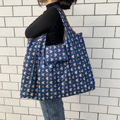 Tote ECO atkārtoti lietojama poliestera pārnēsājama plecu sieviešu rokassomas saliekamais maisiņš Iepirkumu soma uzglabāšana Ceļojumu pārtikas preču modes kabata