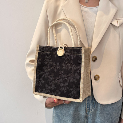 Lina videi draudzīga iepirkumu soma dāvanu soma rokassomiņa liela ietilpība pārtikas preču soma sievietēm ikdienas pogām soma pārnēsājams maisiņš