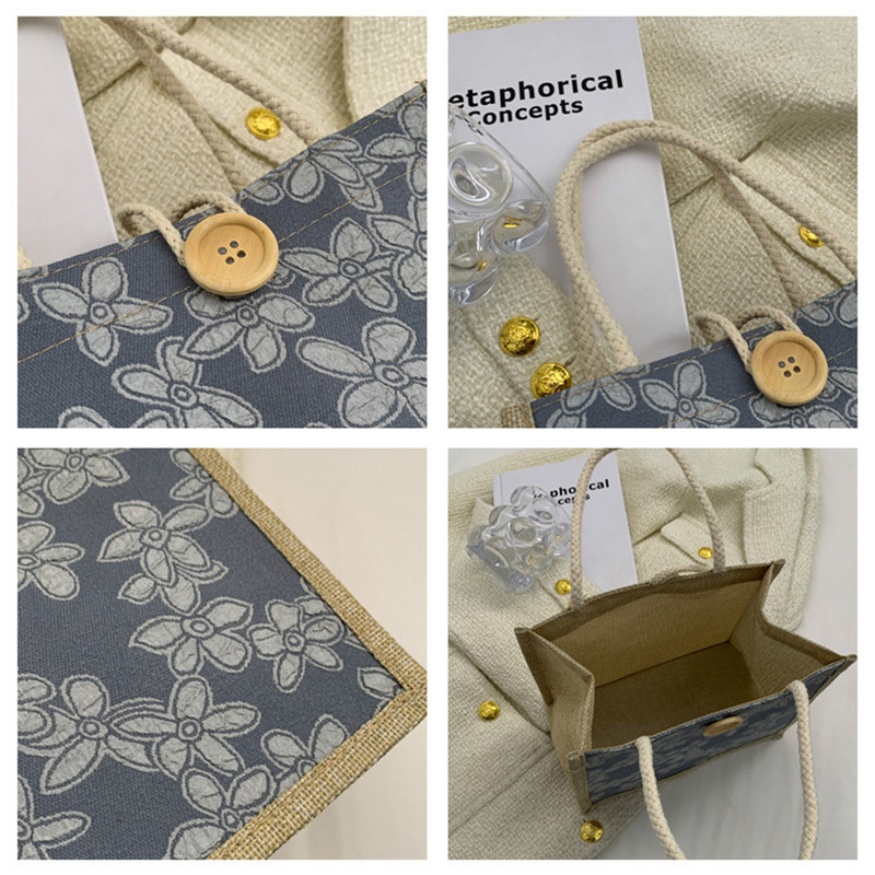 Lina videi draudzīga iepirkumu soma dāvanu soma rokassomiņa liela ietilpība pārtikas preču soma sievietēm ikdienas pogām soma pārnēsājams maisiņš