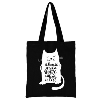 Iepirkumu soma Sieviešu rokassomiņa Plecu soma Sieviešu audekla soma Iepirkšanās soma Liela ietilpība Skolas soma Balta attēla drukāšana